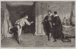 Výzva, puritánský boj mezi ctí a svědomím od William Quiller Orchardson
