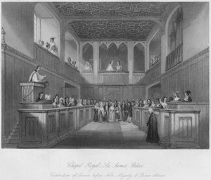 Královská kaple - Palác svatého Jakuba, c1841