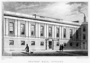 Grocers Hall, Poultry, City of London, 19. století.