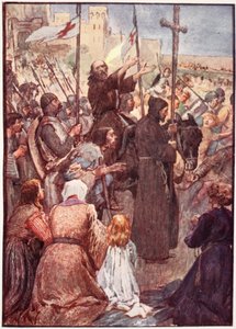 „Často ho bylo vidět, jak jezdí na zadku“, deska z „Příběhu Francie“, od Mary MacGregor, 1920 (barevné lito) od William Rainey
