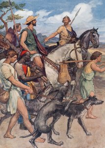 Pelopidas se vydává do Théb (barva litho) od William Rainey