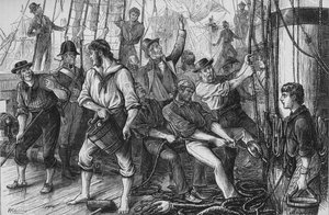 Lord Howes Victory - The Glorious First of June, c1880 od William Ralston