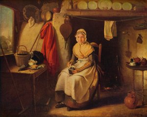 Interiér chaty, v Lexden, Essex, 1802