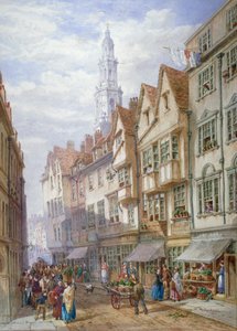 Staré domy v Wych Street, Westminster, Londýn, 1873