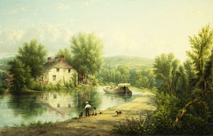 Na kanálu Rondout, Rosendale, 1886-87