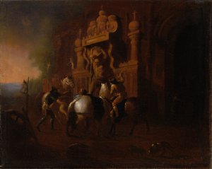 Koně u fontány, 185657.