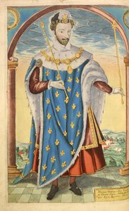 Jindřich III z Francie, z nHonor Military, a Civill, William Segar, hospoda. Robert Barker, Londýn, 1602 (ručně kolorovaná rytina)