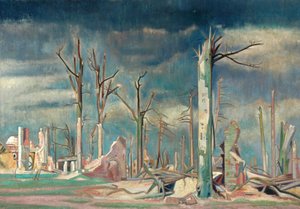 Avenue at Bourlon, západní fronta (olej na plátně) od William Rothenstein