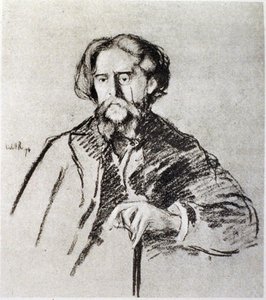 Portrét Alphonse Daudeta (1840-97) od William Rothenstein