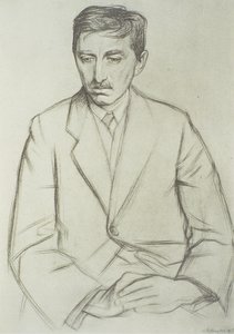 Portrét E. M. Forster (1879-1970) od William Rothenstein