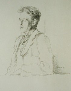 Portrét Hilaire Belloc (1870-1953) od William Rothenstein