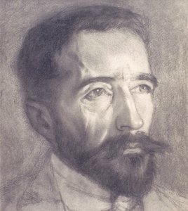 Portrét Josepha Conrada (1857-1924) (litho) od William Rothenstein