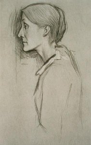 Portrét Julie Stephenové (1848-95) (litho) od William Rothenstein