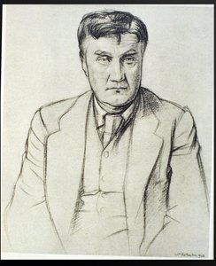 Portrét Ralpha Vaughana Williamse (1872-1958) od William Rothenstein