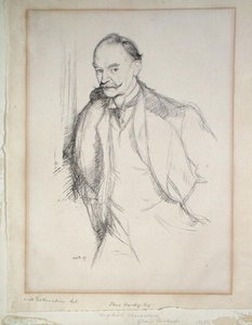 Portrét Thomase Hardyho (1840-1928) 1897 (litho) od William Rothenstein