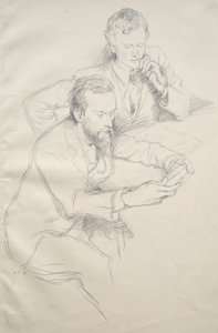 Ricketts a Shannon, 1897. od William Rothenstein