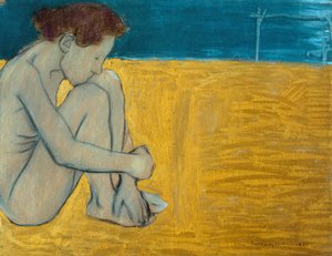 Sedící ženský akt od William Rothenstein
