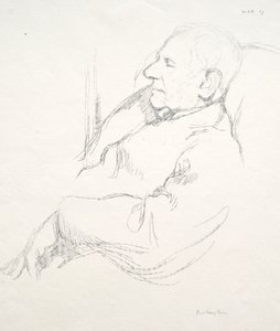 Sir Francis Seymour Haden Spící, 1897. od William Rothenstein
