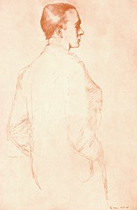 Sir Henry Maximilian Beerbohm , anglický parodista a karikaturista, 1911.
