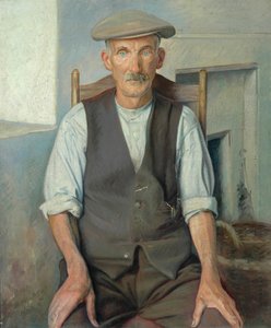 Starý zahradník (olej na plátně) od William Rothenstein