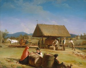 Výroba moštu, 1840-41.