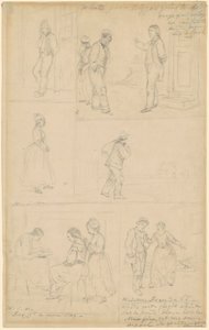Studie figurálních skupin od William Sidney Mount