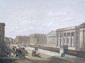 Britské muzeum, Holborn, Londýn, 1852 od William Simpson