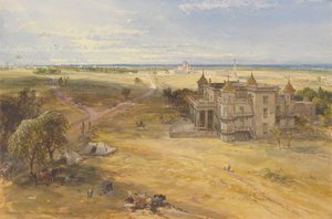 Dilkoosha, Lucknow v dálce od William Simpson