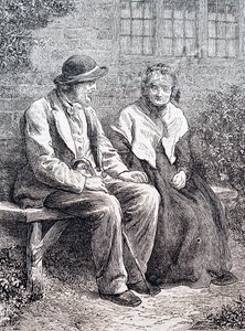 Starší pár. William Small (1843-1929), anglický ilustrátor. 1880 (rytina) od William Small