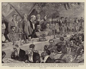 Pánové, můžete kouřit, princ z Walesu na banketu HAC členům pluku, kteří sloužili u CIV od William Small