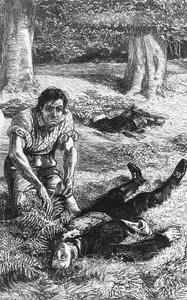 Ilustrace pro Adama Bedeho, román George Eliota (1819-1880), rytina od William Small