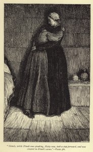 Pomalu, zatímco Dinah mluvila, Hetty vstala, udělala krok vpřed a byla sevřena Dinah v náručí. od William Small