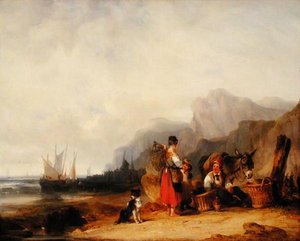 Rybáři krevet, kolem roku 1835 (olej na plátně)