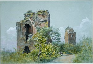 Trajánovy lázně (Sette Sale, Villa Brancaccio, Řím) od William Stanley Haseltine