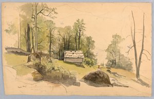 Studie pro krajinu, Hasliberg, Švýcarsko od William Stanley Haseltine