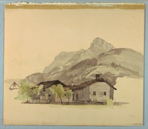 Studium krajiny, Brunnen, Švýcarsko od William Stanley Haseltine