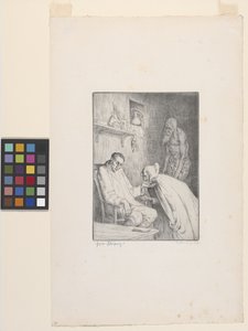 Muž a čarodějnice (lept) od William Strang