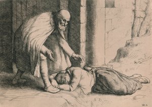 Mercy Swoons Before the Gate, c1916 od William Strang