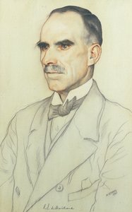 Portrét Williama de Havilland, 1920 (tužka a pastel na papíře) od William Strang