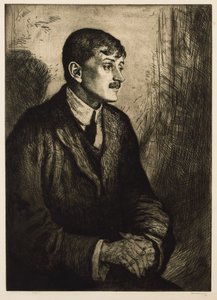 Portrét básníka Johna Masefielda 1878-1967. od William Strang