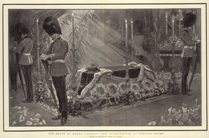 Smrt královny Viktorie, ležící ve státě v Osborne House