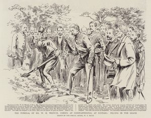 Pohřeb pana WH Wrenche, konzula v Konstantinopoli, ve Scutari, vyplňování hrobu od William T. Maud