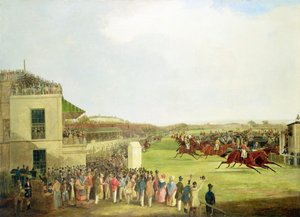 Obraz plukovníka Peela "The Dey of Algiers" s Natem Flatmanem nahoře, který vyhrál Chester Cup v roce 1840 (olej na plátně) od William Tasker