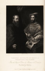 Portrét Sebastiana del Piomba, italského malíře vrcholné renesance a raného manýristického období, cca 1485-1547, s kardinálem Ippolito de