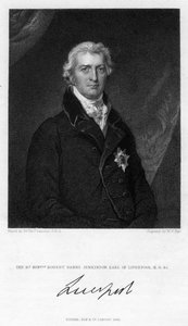Robert Jenkinson, 2. hrabě z Liverpoolu, britský politik a předseda vlády, 1835.