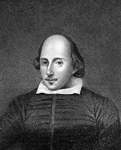 William Shakespeare , anglický básník a dramatik
