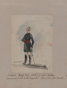 Bimbashi "Yusuf Bey" A.D.C. do Genl. Beatson velí Bashi Bazoukům. Pozdní C. Fox. Grenr Guards