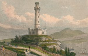 Nelsonův památník, Calton Hill, Edinburgh, c1830.