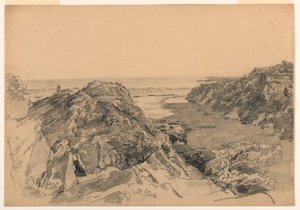 Kresba, Ráj a očistec, Middletown, Rhode Island, asi 1875-80 od William Trost Richards