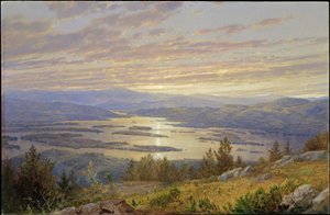 Jezero Squam z Red Hillu od William Trost Richards